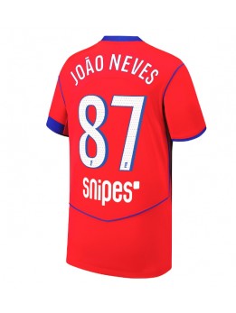 Billige Paris Saint-Germain Joao Neves #87 Tredjedrakt 2025-26 Kortermet